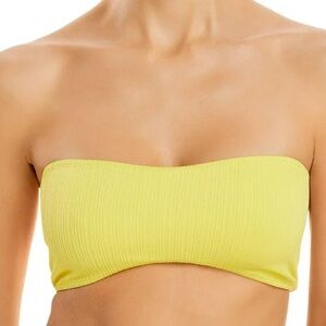Frankie's Bikinis Jean bandeau swim Sunny Yellow Top